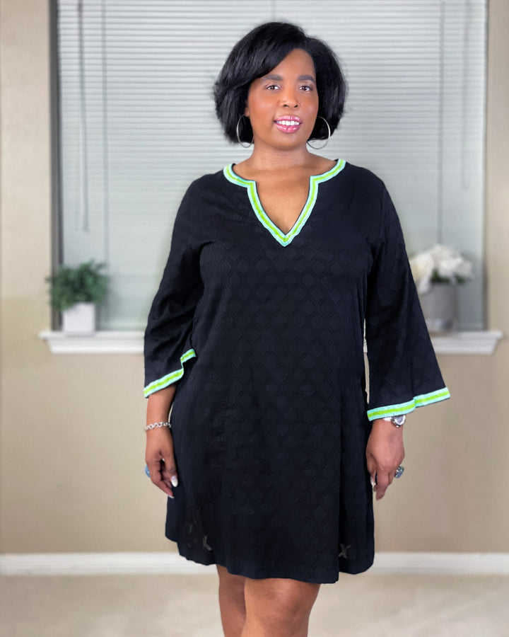 Nichelle Bell Sleeve Dress with Pockets (Plus Size)